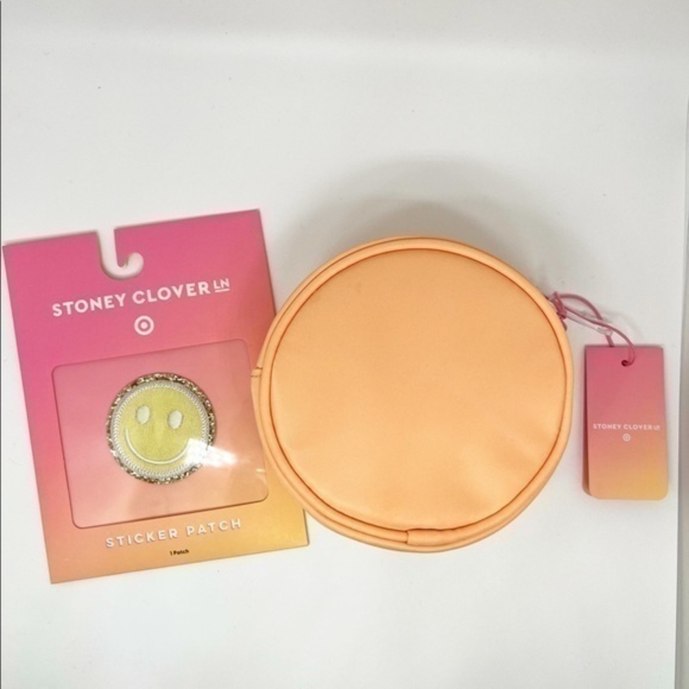Stoney Clover X Target Orange Circle pouch & Smiley Face Patch Bundle